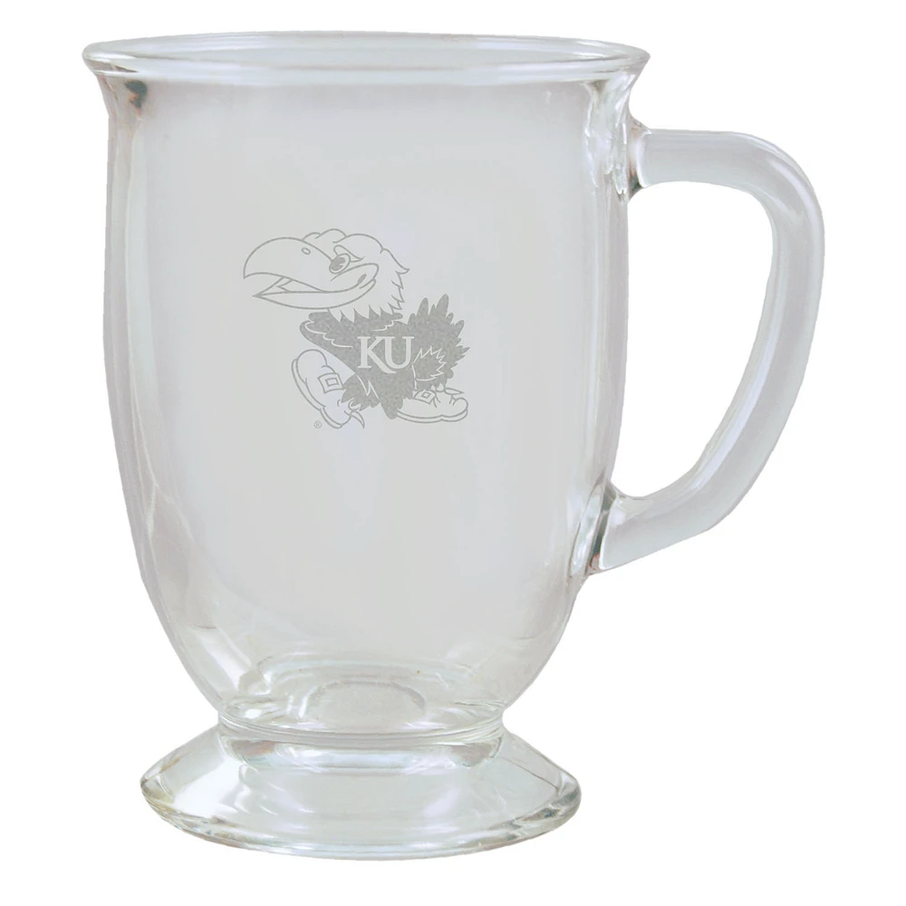 Kansas Jayhawks 16oz. Etched Cafe Mug