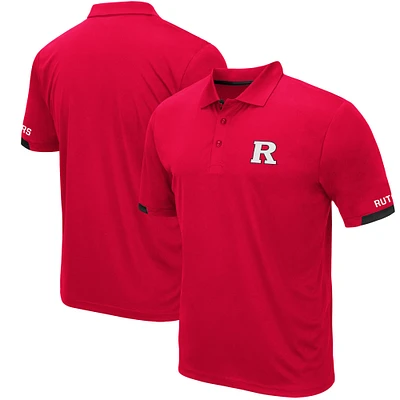 Men's Colosseum Scarlet Rutgers Knights Santry Lightweight Polo