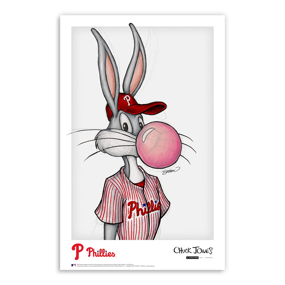 Philadelphia Phillies 11'' x 17'' Bugs Bunny Art Poster