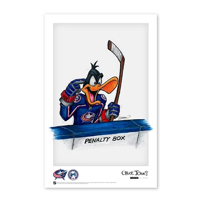Columbus Blue Jackets 11'' x 17'' Daffy Duck Art Poster