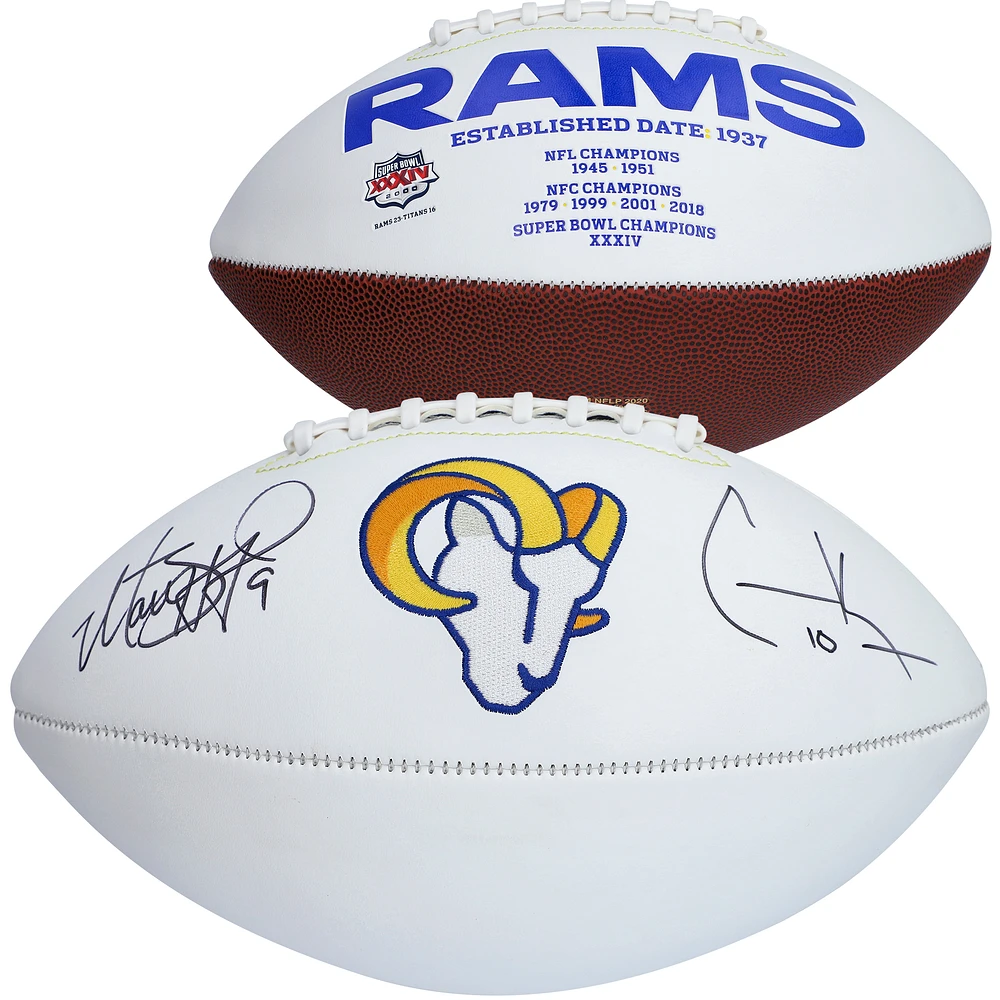 Matthew Stafford & Cooper Kupp Los Angeles Rams Autographed White Panel Football