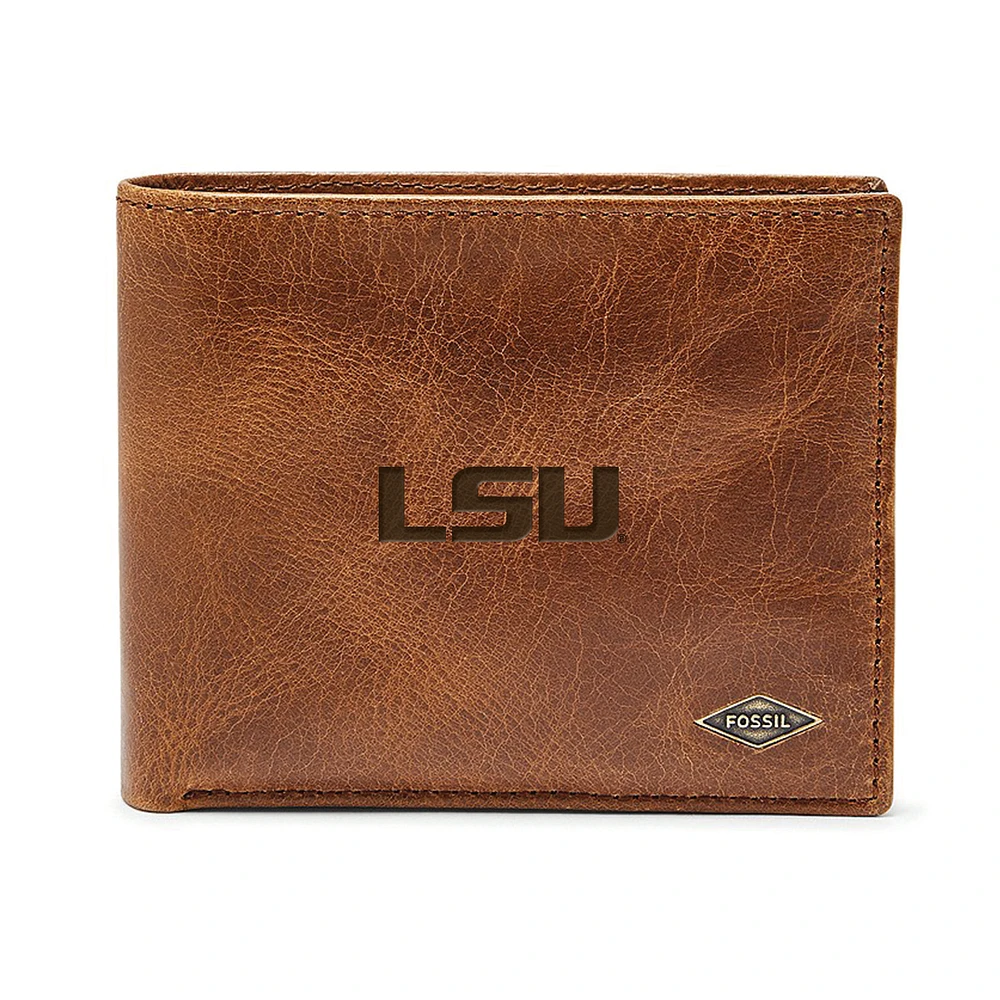 Men's Fossil Brown LSU Tigers Ryan RFID Passcase