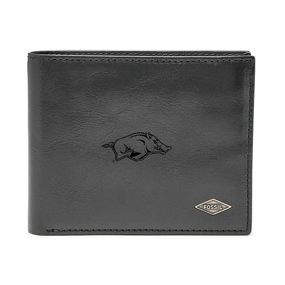 Men's Fossil Arkansas Razorbacks Ryan RFID Flip ID Bi-Fold Wallet