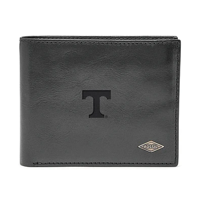 Men's Fossil Black Tennessee Volunteers Ryan RFID Flip ID Bi-Fold Wallet
