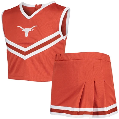 Girls Youth Texas Orange Longhorns Two-Piece Cheer Set