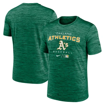 Men's Nike Green Oakland Athletics Authentic Collection Velocity Practice Performance T-Shirt