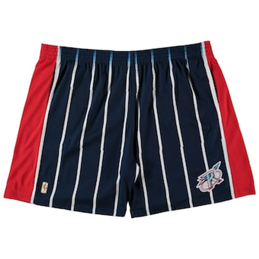 Men's Mitchell & Ness Navy Houston Rockets Big Tall Hardwood Classics Team Swingman Shorts
