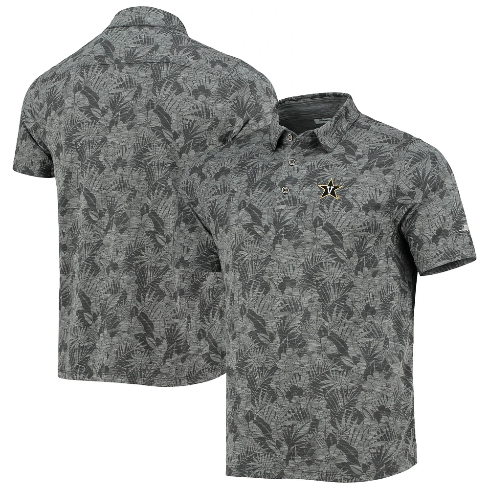 Men's Tommy Bahama Black Vanderbilt Commodores Palmetto Palms Polo