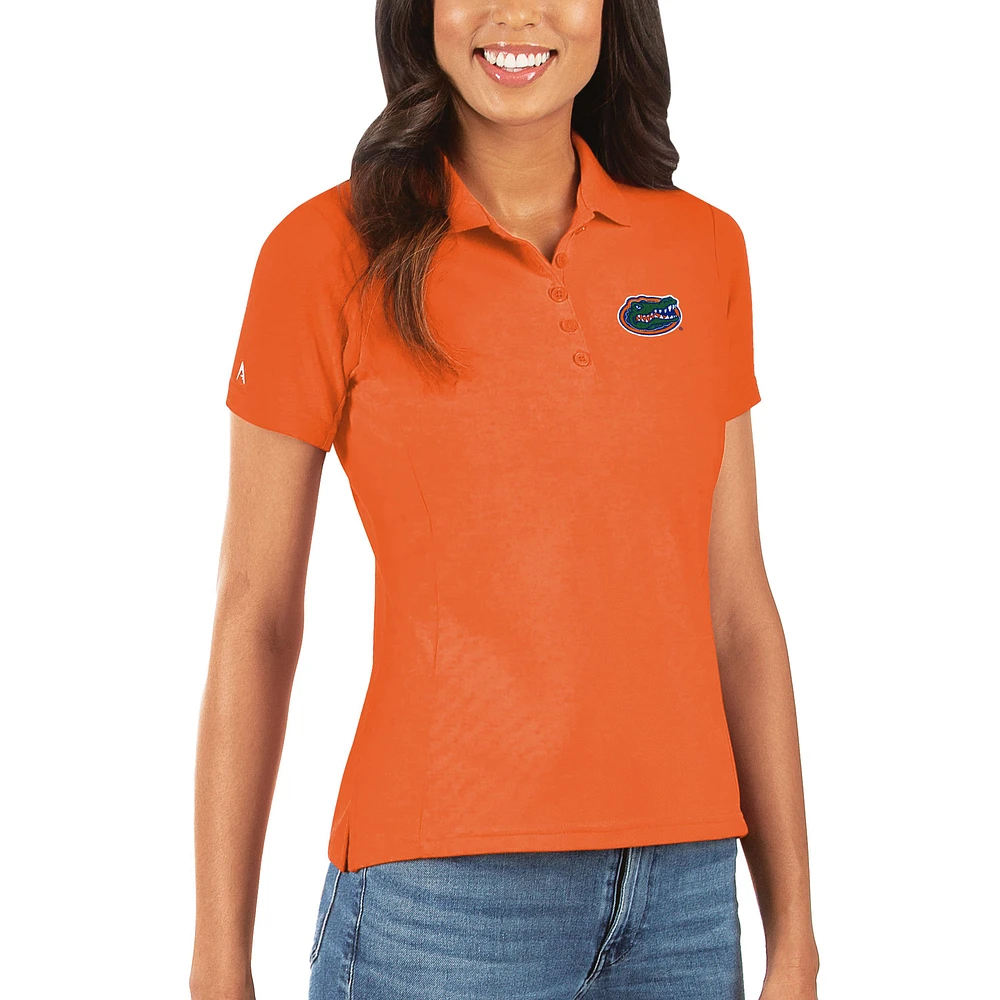 Women's Antigua Orange Florida Gators Legacy Pique Polo