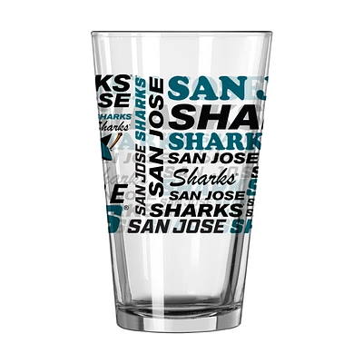 San Jose Sharks 16oz. Team Spirit Pint Glass
