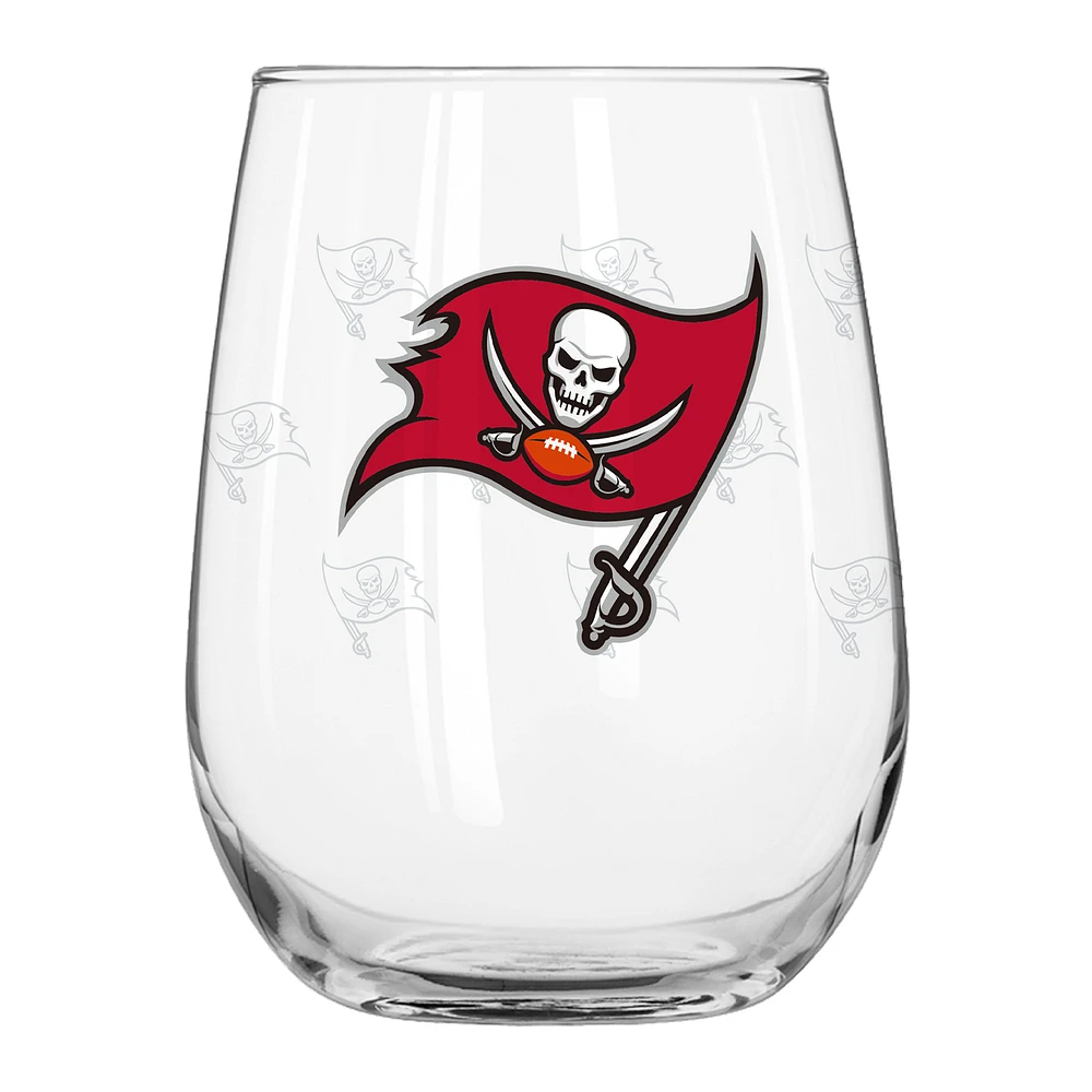 Tampa Bay Buccaneers 16oz. Satin-Etched Logo Curved Beverage Glass