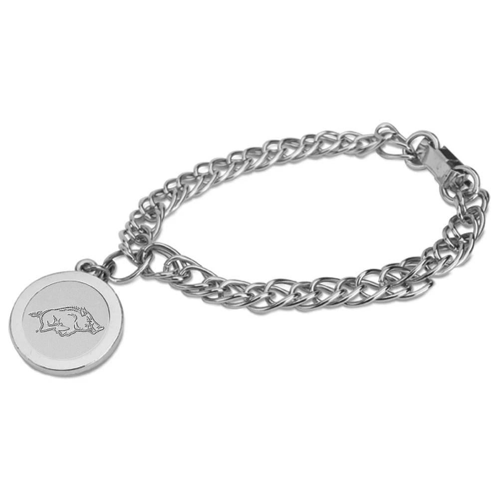 Arkansas Razorbacks Silver Charm Bracelet