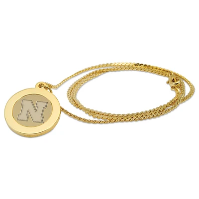Nebraska Huskers Gold Pendant Necklace