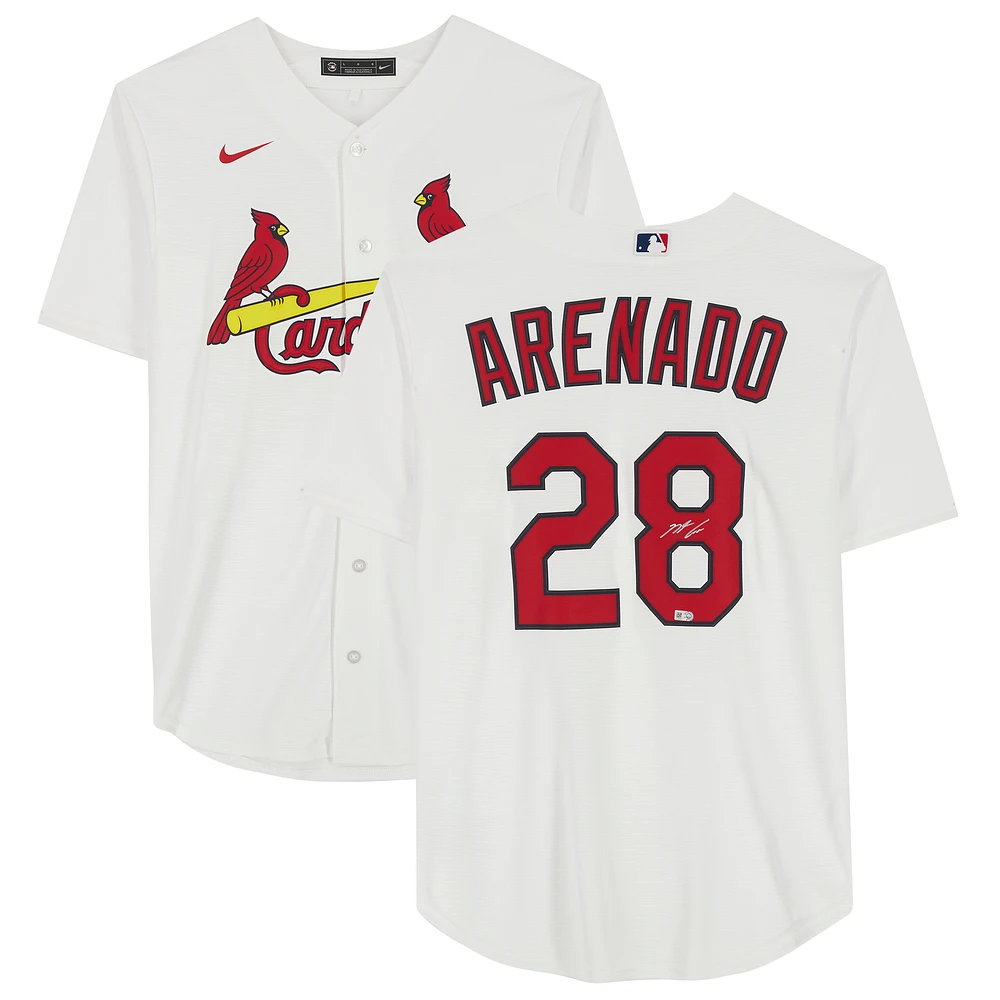 Nolan Arenado St. Louis Cardinals Autographed White Nike Replica Jersey
