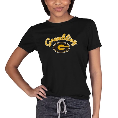 Women's Concepts Sport Black Grambling Tigers Marathon Knit Top