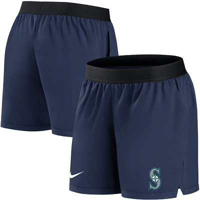 Women's Nike Navy Seattle Mariners Authentic Collection Flex Vent Max Performance Shorts