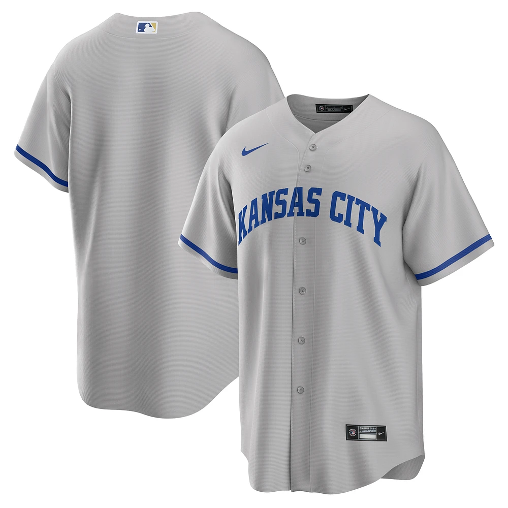 Men's Nike Gray Kansas City Royals Road Replica Team Jersey