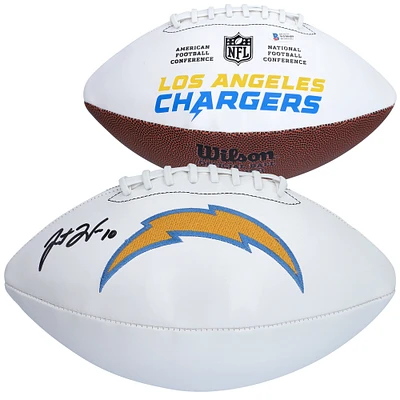 Justin Herbert Los Angeles Chargers Autographed Wilson White Panel Football