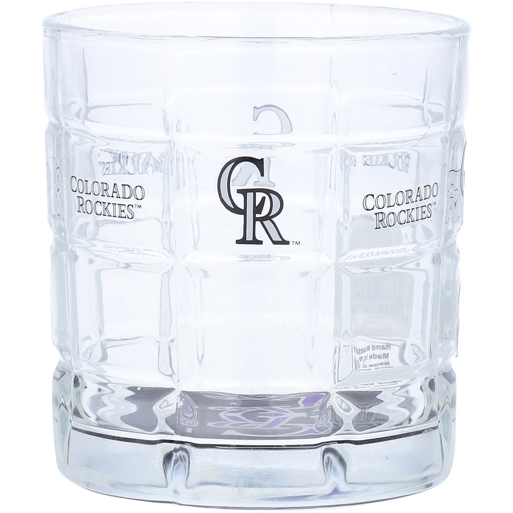 Colorado Rockies 10oz. Team Bottoms Up Squared Rocks Glass