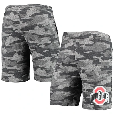 Men's Concepts Sport Charcoal/Gray Ohio State Buckeyes Camo Backup Terry Jam Lounge Shorts