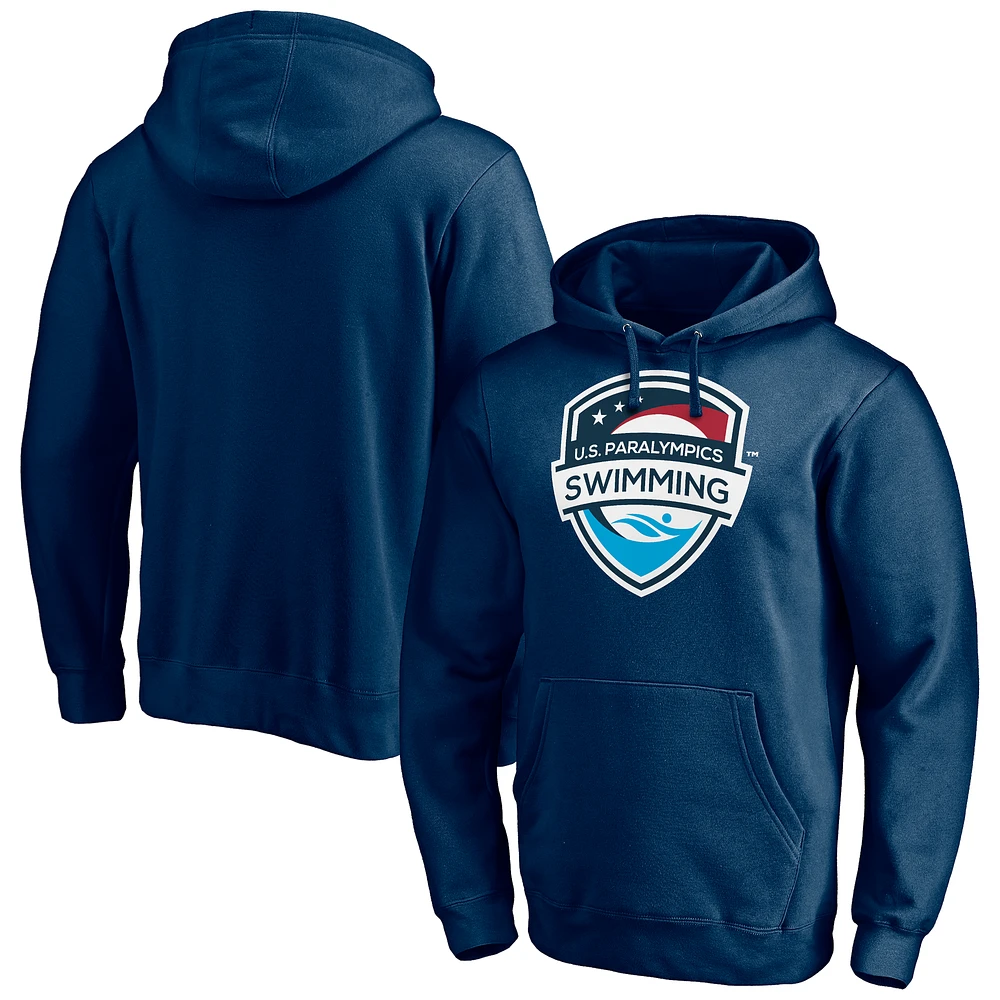 Men's Navy USA Swimming U.S. Paralympics Core Primary Logo Pullover Hoodie