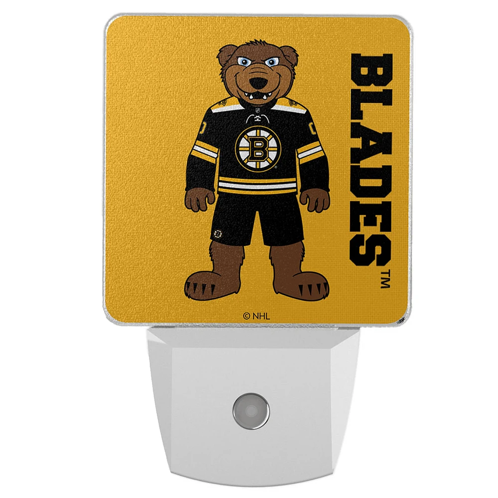 Boston Bruins 2-Pack Solid Design Mascot Nightlight Set