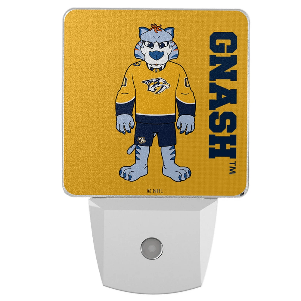 Nashville Predators 2-Pack Solid Design Mascot Nightlight Set