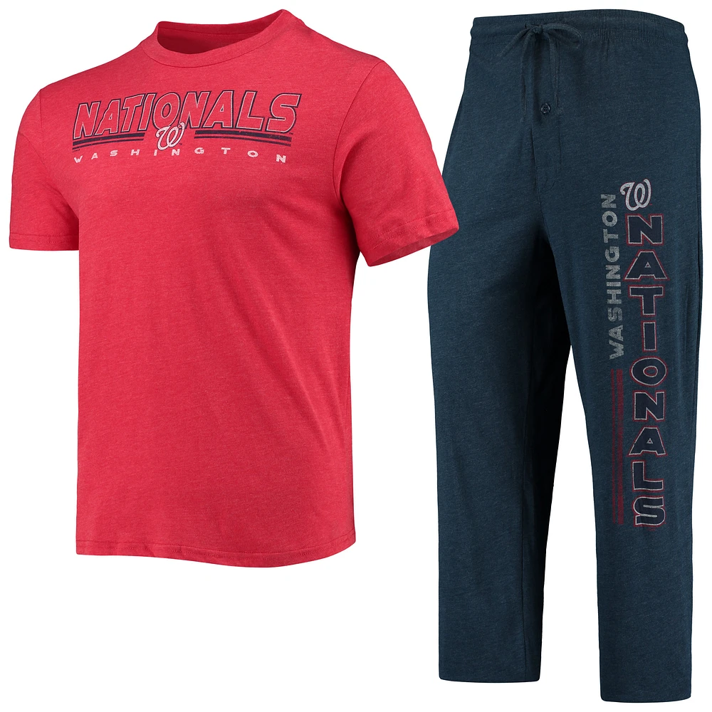 Men's Concepts Sport Navy/Red Washington Nationals Meter Top and Pants Sleep Set