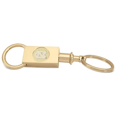 Gold North Carolina Tar Heels Two-Section Key Ring
