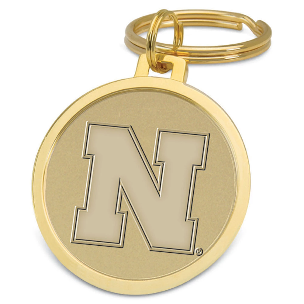 Gold Nebraska Huskers Splitwire Key Ring