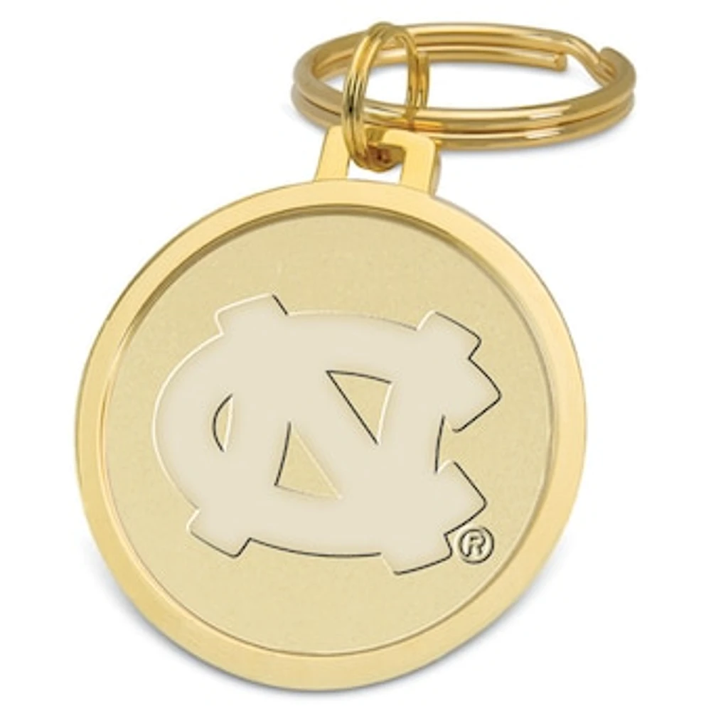 Gold North Carolina Tar Heels Splitwire Key Ring