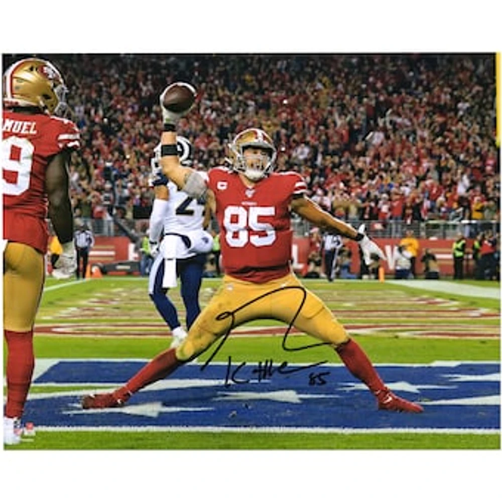George Kittle San Francisco 49ers Autographed 16" x 20" Touchdown Spike Photograph