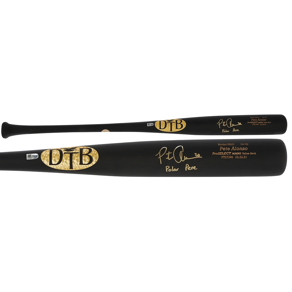 Pete Alonso New York Mets Autographed Dovetail Axe Game Model Bat with ''Polar Pete'' Inscription