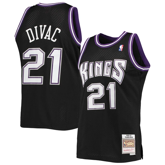 Mitchell Ness Men's Mitchell Ness Vlade Divac Black Sacramento