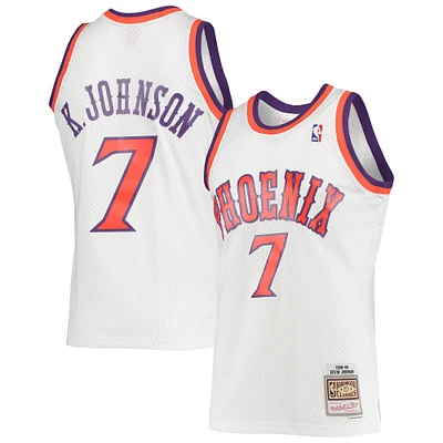 Men's Mitchell & Ness Kevin Johnson White Phoenix Suns 1988/89 Hardwood Classics Swingman Jersey