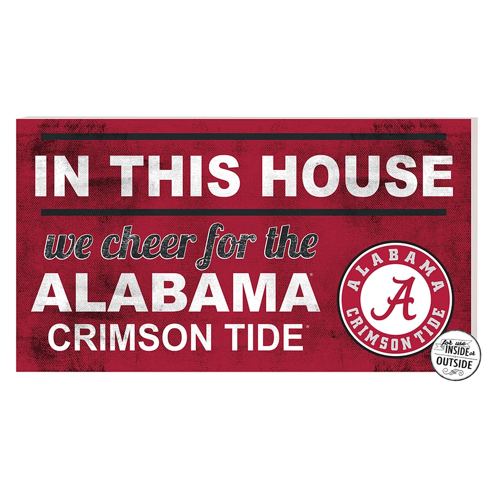 Alabama Crimson Tide 11'' x 20'' Indoor/Outdoor In This House Sign