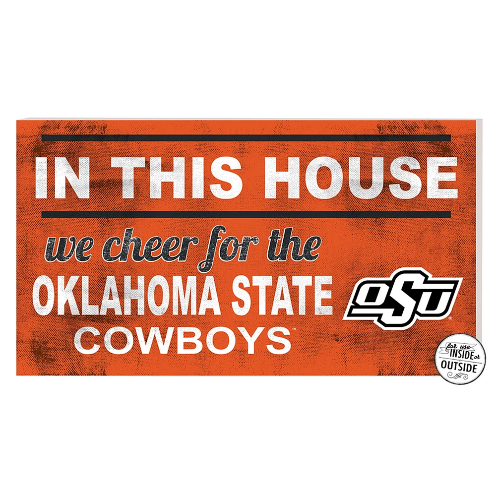 Oklahoma State Cowboys 11'' x 20'' Indoor/Outdoor In This House Sign