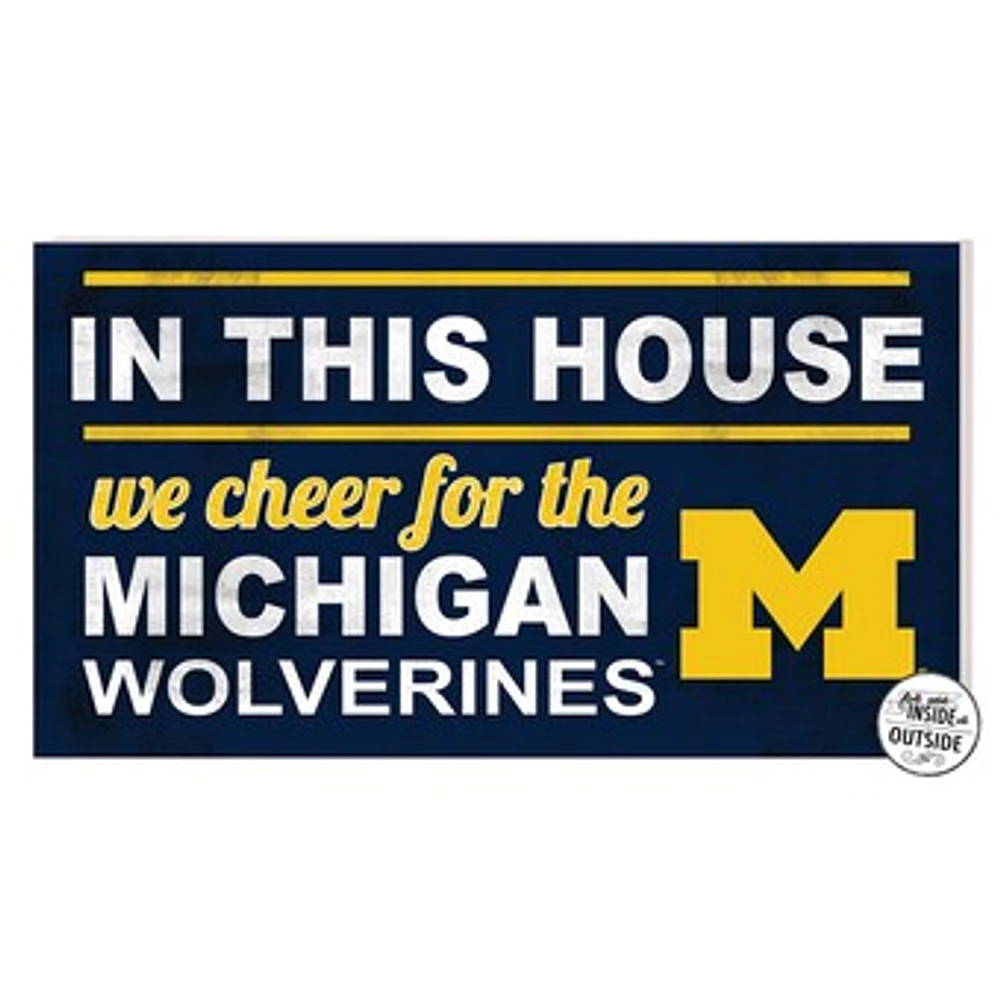 Michigan Wolverines 11'' x 20'' Indoor/Outdoor In This House Sign