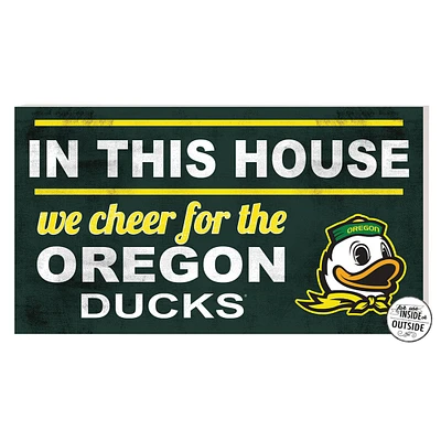 Oregon Ducks 11'' x 20'' Indoor/Outdoor In This House Sign