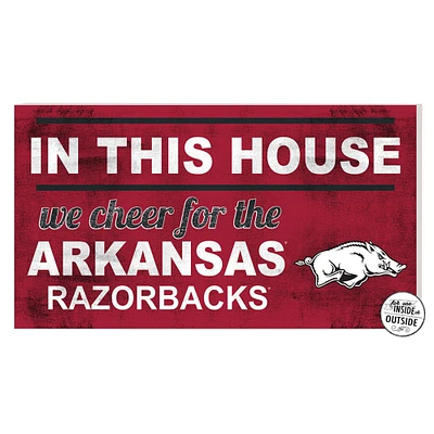 Arkansas Razorbacks 11'' x 20'' Indoor/Outdoor In This House Sign