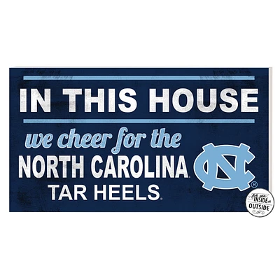 North Carolina Tar Heels 11'' x 20'' Indoor/Outdoor In This House Sign