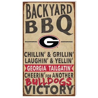 Georgia Bulldogs 11'' x 20'' Indoor/Outdoor BBQ Sign