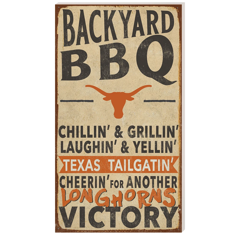 Texas Longhorns 11'' x 20'' Indoor/Outdoor BBQ Sign