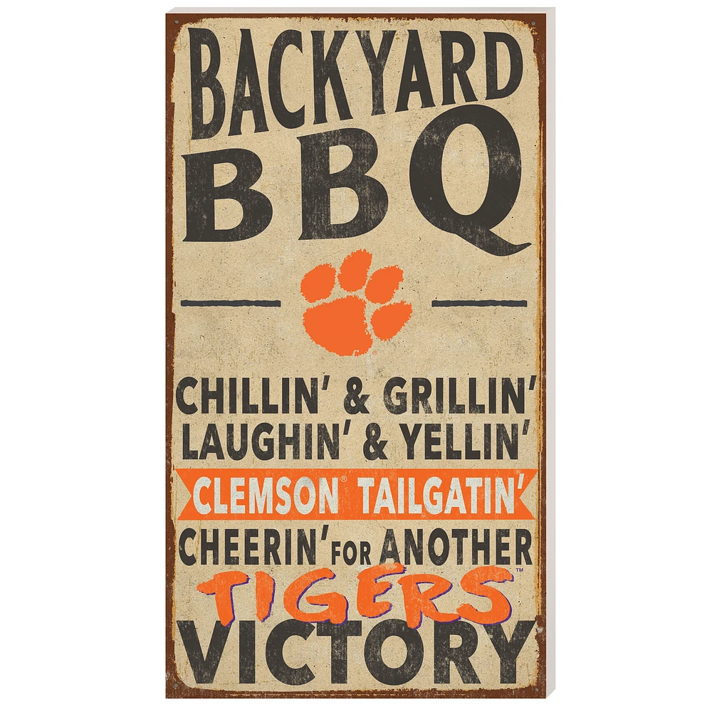 Clemson Tigers 11'' x 20'' Indoor/Outdoor BBQ Sign