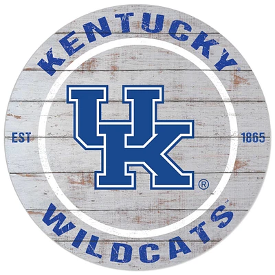 Kentucky Wildcats 20'' x 20'' Indoor/Outdoor Weathered Circle Sign