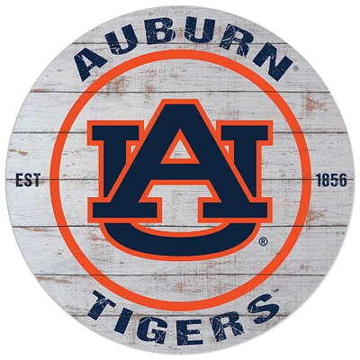 Auburn Tigers 20'' x 20'' Indoor/Outdoor Weathered Circle Sign