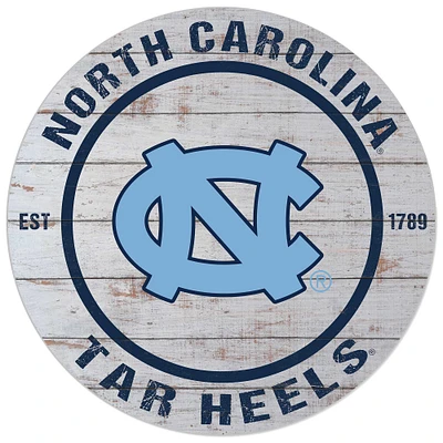 North Carolina Tar Heels 20'' x 20'' Indoor/Outdoor Weathered Circle Sign