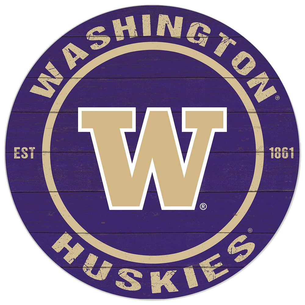 Washington Huskies 20'' x 20'' Indoor/Outdoor Circle Sign