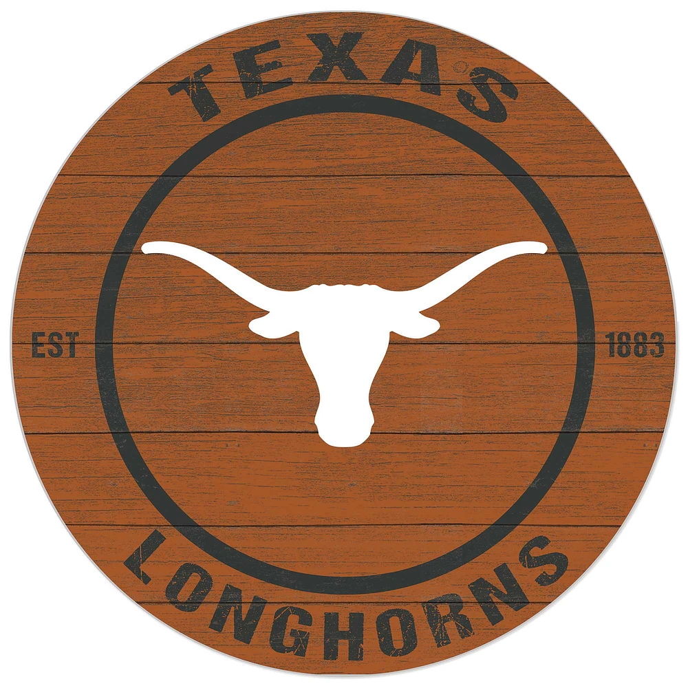 Texas Longhorns 20'' x 20'' Indoor/Outdoor Circle Sign
