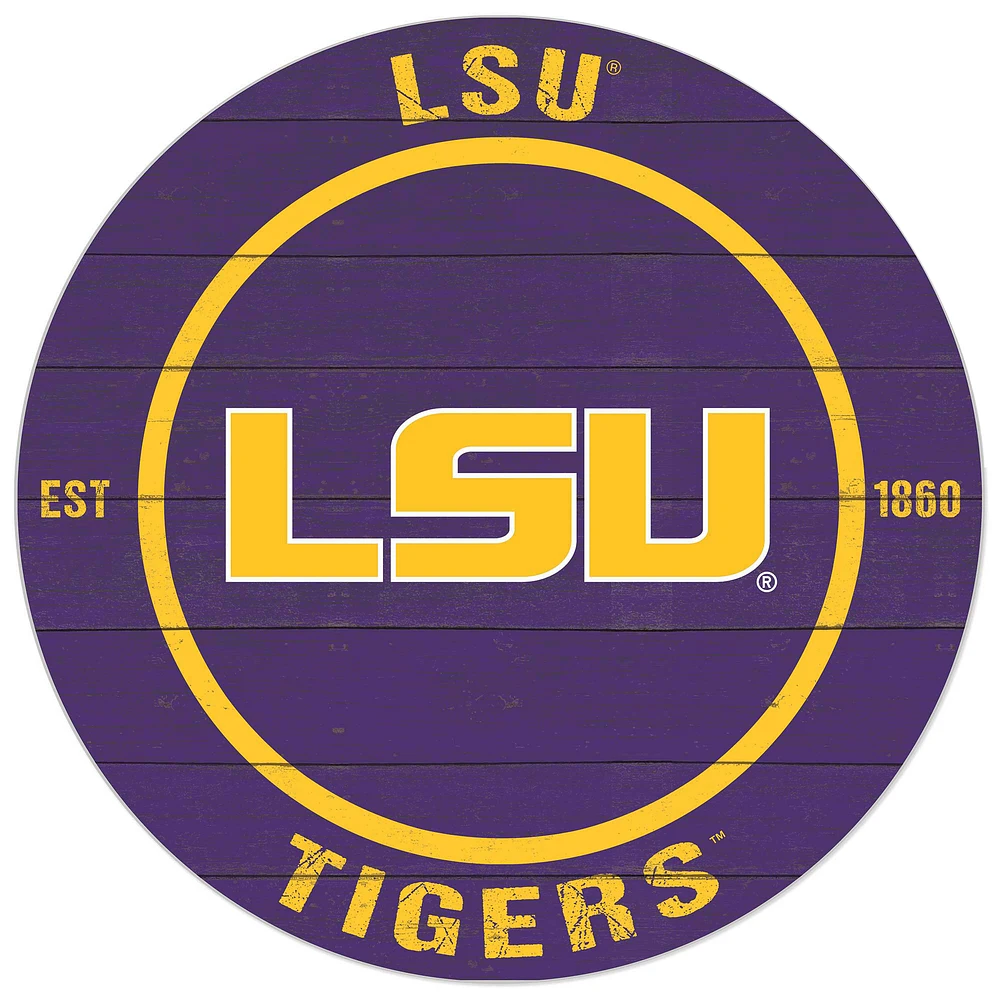LSU Tigers 20'' x 20'' Indoor/Outdoor Circle Sign